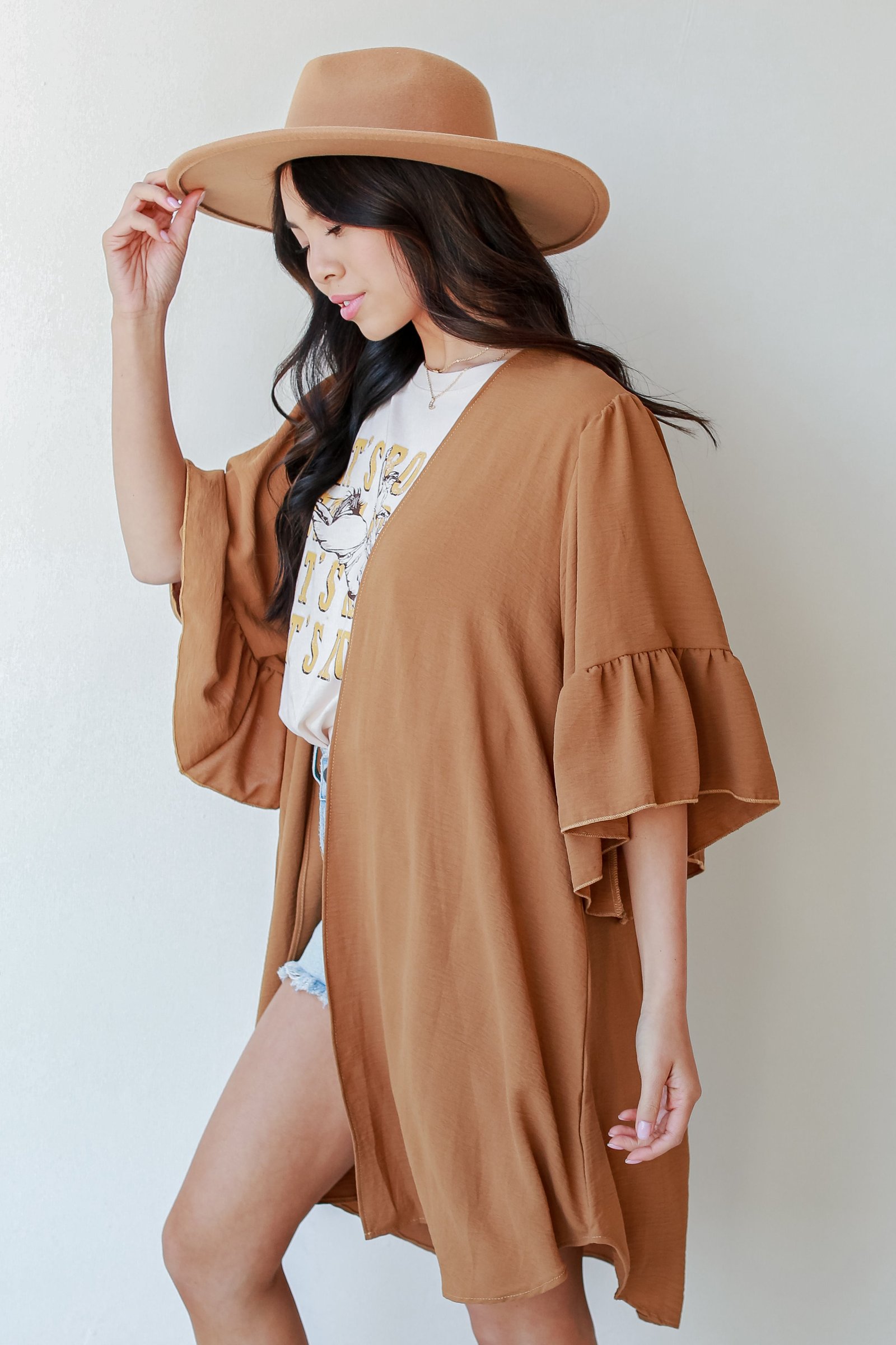 Keep Your Promises Ruffle Kimono