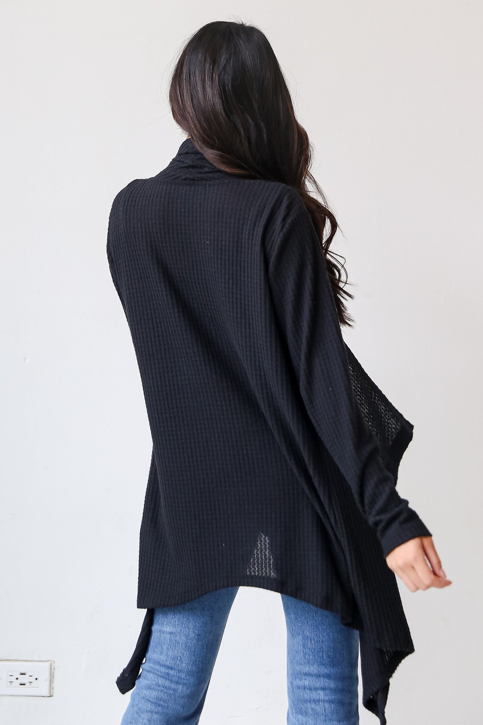 Corinne Brushed Waffle Knit Cardigan - DOORBUSTER